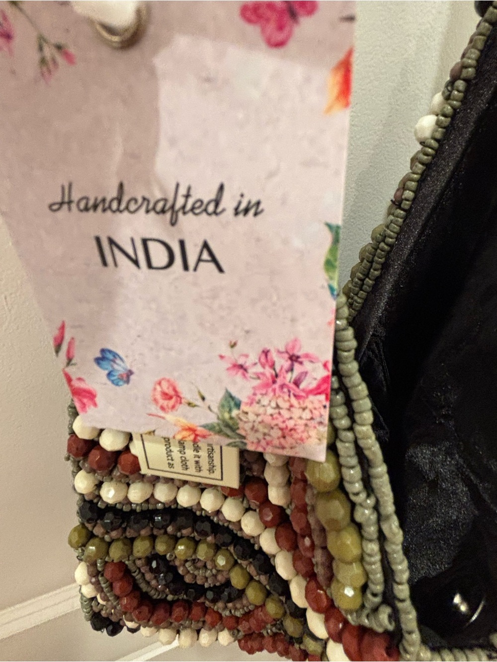 NWT Made in India Beaded Multicolor retro Hobo Bag - Picture 7 of 7